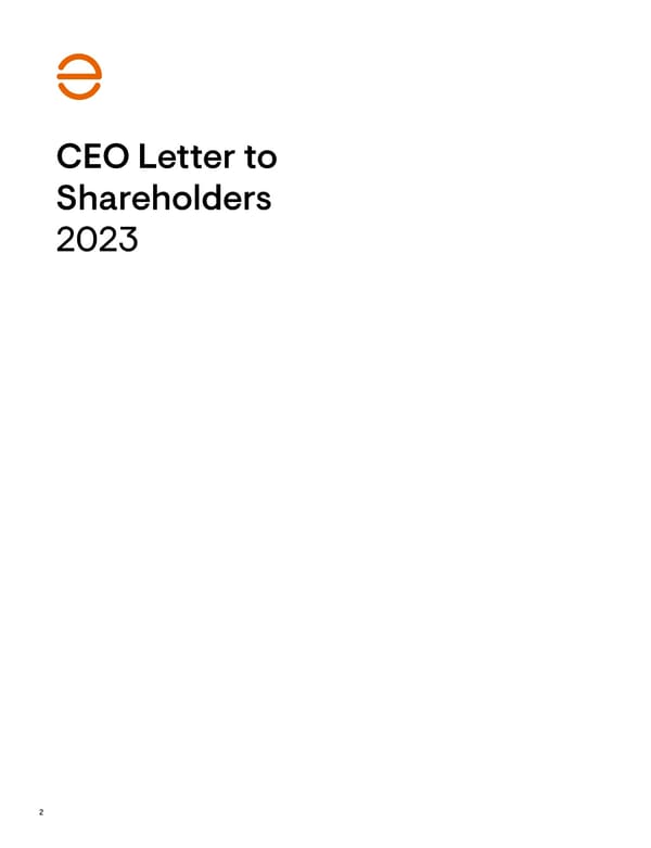 CEO Letter to Shareholders  - Page 2